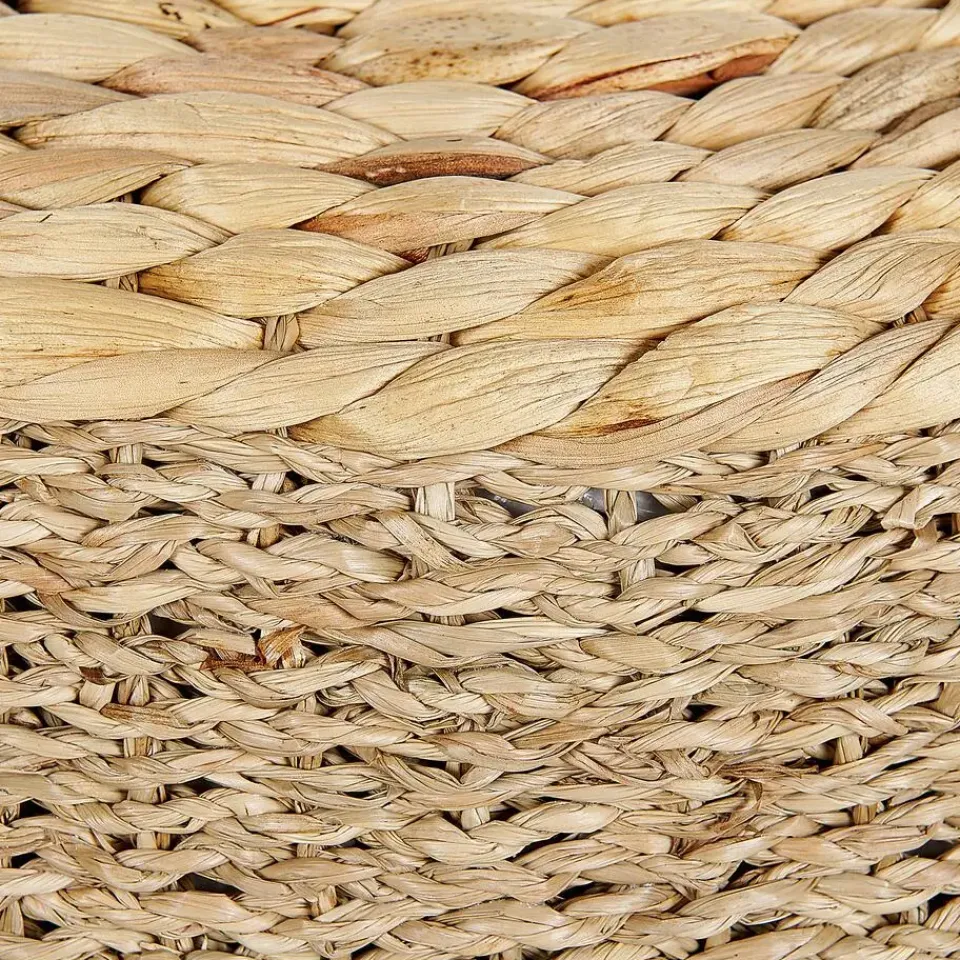 Beliani BACKAN - Poef - Natuurlijk - 50 cm - Waterhyacint Online