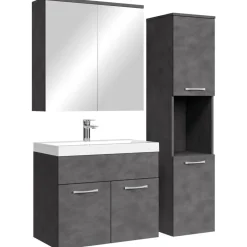 Badplaats Badkamermeubel Set Montreal 60 cm - Donker Grijs - Badmeubel met Online