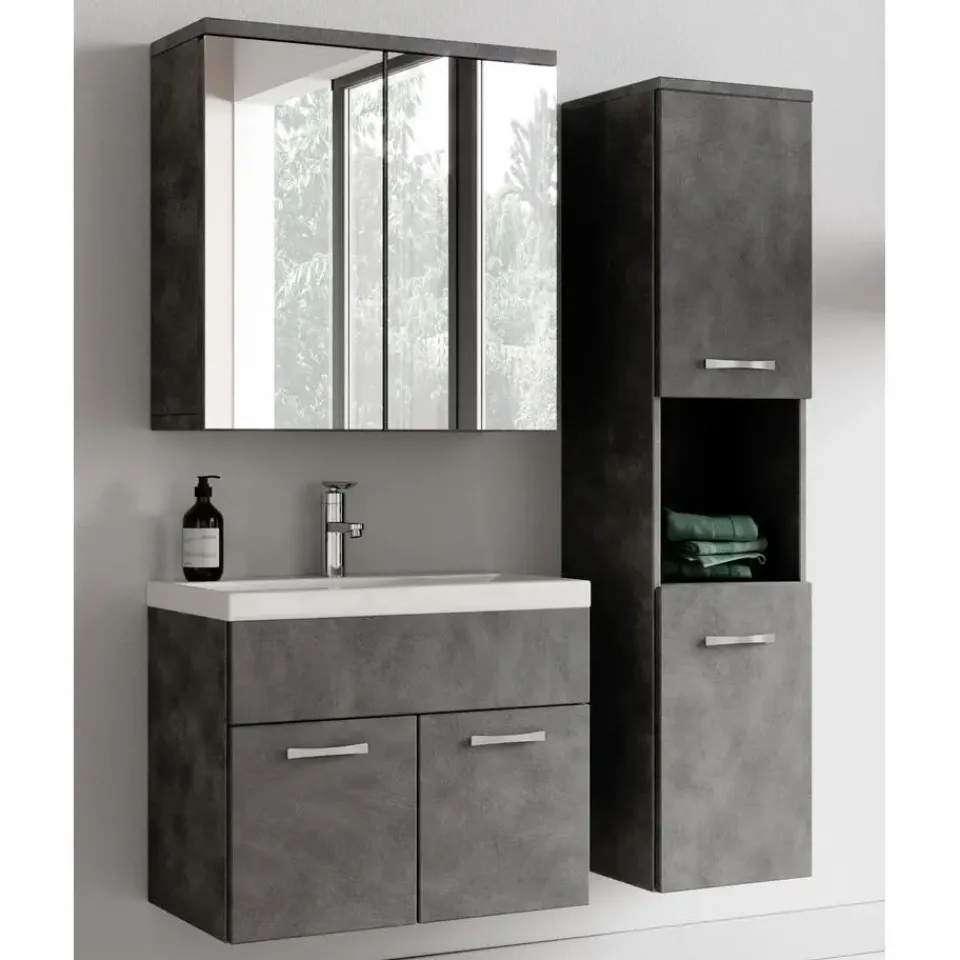 Badplaats Badkamermeubel Set Montreal 60 cm - Donker Grijs - Badmeubel met Online