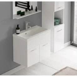 Badplaats Badkamermeubel Set Montreal 60 x 35 cm - Wit Hoogglans - Badmeubel met