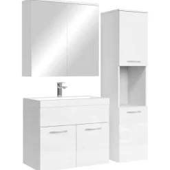 Badplaats Badkamermeubel Set Montreal 60 cm - Wit Hoogglans - Badmeubel met Hot