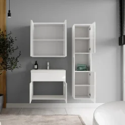 Badplaats Badkamermeubel Set Montreal 60 cm - Wit Hoogglans - Badmeubel met Hot