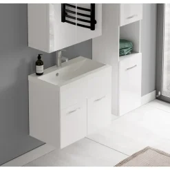 Badplaats Badkamermeubel Set Montreal 60 cm - Wit Hoogglans - Badmeubel met Hot