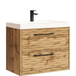 Badplaats Badkamermeubel Set Etna 01 60 cm – Eiken – Hangend Wastafelmeubel met Online