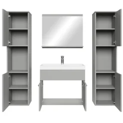 Badplaats Badkamermeubel Set Montreal XL 60 x 35 cm - Mat Grijs - Badmeubel met Sale