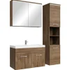 Badplaats Badkamermeubel Set Paso 80 x 40 cm - Bruin Eiken - Badmeubel met Best