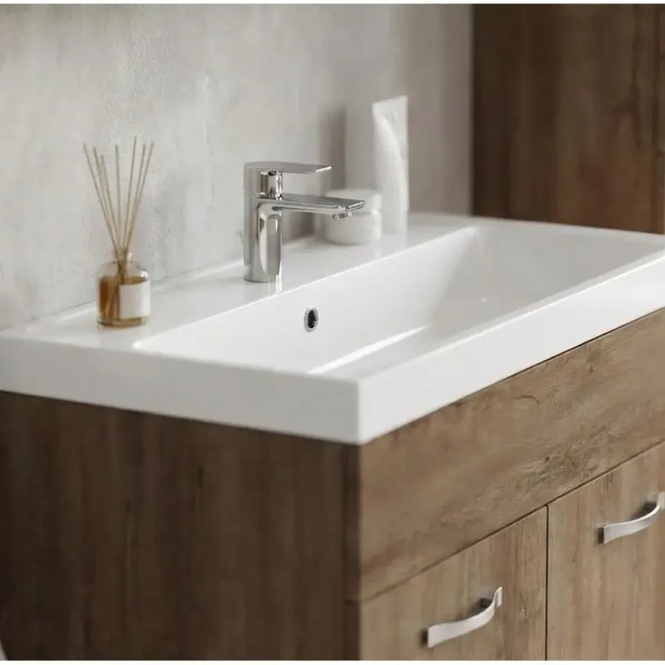 Badplaats Badkamermeubel Set Paso 80 x 40 cm - Bruin Eiken - Badmeubel met Best