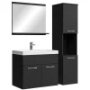Badplaats Badkamermeubel Set Montreal 60 x 35 cm - Mat zwart - Badmeubel met