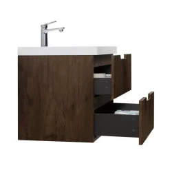 Badplaats Badkamermeubel Set Thermis 80cm - Walnoot Bruin - Badmeubel met New