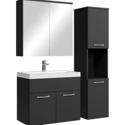 Badplaats Badkamermeubel Set Montreal 60 cm- Zwart Mat - Badmeubel met Best