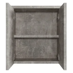 Badplaats Spiegelkast Toledo 60 x 20 x 60 cm - Beton Grijs - Badkamerkast Clearance