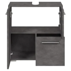 Badplaats Wastafel Onderkast Mars 60 x 30 x 60 cm - Donker Grijs - Badkamerkast Discount