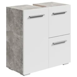 Badplaats Wastafel Onderkast Mars 60 x 30 x 60 cm - Beton met wit - Badkamerkast Sale