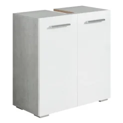 Badplaats Wastafel Onderkast Jupiter 60 x 30 x 60 cm - Beton grijs met wit - Hot