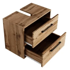 Badplaats Wastafel Onderkast Etna 60 x cm 35 cm x 50 cm - Eiken - Badkamerkast – Discount