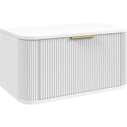 Badplaats Wastafelkast Romero 80 cm - Wit - Badmeubel met 1 Lade en Bovenblad Discount