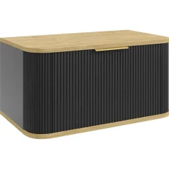 Badplaats Wastafelkast Romero 80 cm - Zwart - Badmeubel met 1 Lade en Bovenblad New