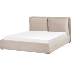 Beliani BAJONNA - Bed met opbergruimte - Beige - 160 x 200 cm - Fluweel Online