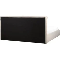 Beliani BAJONNA - Bed met opbergruimte - Lichtbeige - 180 x 200 cm - Polyester Online