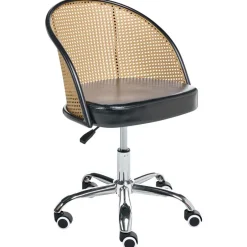 Leen Bakker BALTIMORE - Bureaustoel - Zwart - Kunstleer Outlet