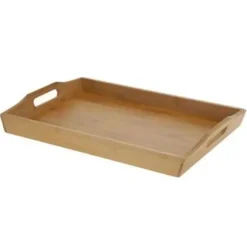 Merkloos Bamboehouten dienblad/serveerblad 43 cm Outlet