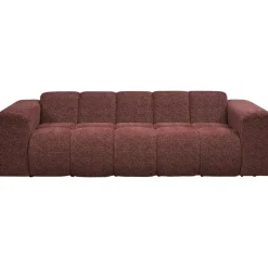 Leen Bakker Bank Beau 3-zits - stof Raven - wijnrood Online