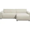 Leen Bakker Bank Brooklyn met chaise longue rechts - Soop - crème New