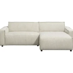 Leen Bakker Bank Brooklyn met chaise longue rechts - Soop - crème New