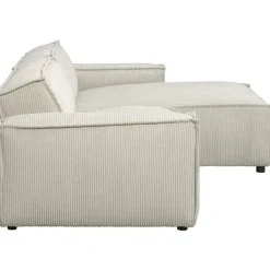 Leen Bakker Bank Brooklyn met chaise longue rechts - Soop - crème New