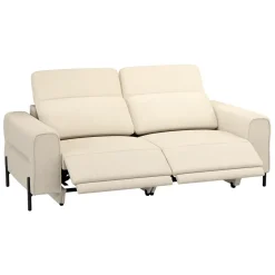 Leen Bakker Bank Dave 3-zits - elektrisch verstelbaar - crème Discount