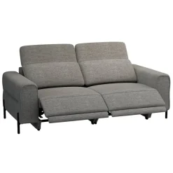 Leen Bakker Bank Dave 3-zits - elektrisch verstelbaar - stof Pure - grijs Online