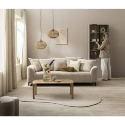 Leen Bakker Bank Elsa 3-zits - stof Anthology - beige Hot