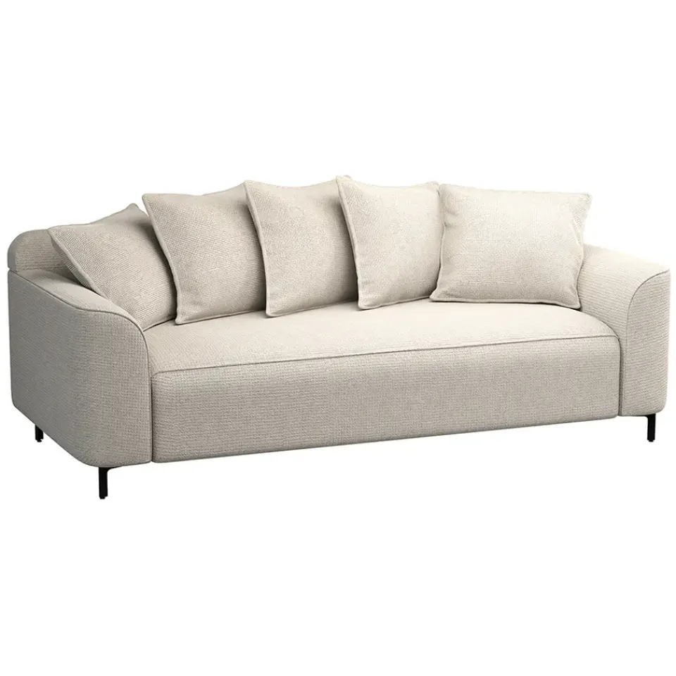 Leen Bakker Bank Elsa 3-zits - stof Eden - beige Best