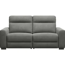 Leen Bakker Bank James elektrisch verstelbaar 3-zits - stof Gaucho - donkergrijs Discount