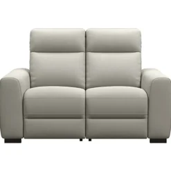 Leen Bakker Bank James elektrisch verstelbaar 2-zits - stof Gaucho - lichtgrijs Hot