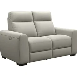 Leen Bakker Bank James elektrisch verstelbaar 2-zits - stof Gaucho - lichtgrijs Hot