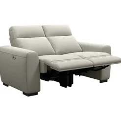 Leen Bakker Bank James elektrisch verstelbaar 2-zits - stof Gaucho - lichtgrijs Hot