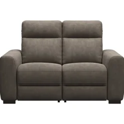 Leen Bakker Bank James elektrisch verstelbaar 2-zits - stof Billy Joe - grijs Hot