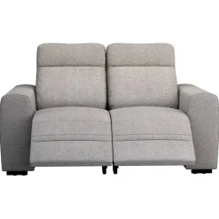 Leen Bakker Bank James elektrisch verstelbaar 2-zits - stof Belfast - grijs New