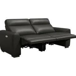 Leen Bakker Bank James elektrisch verstelbaar 3-zits - stof Melbourne - zwart Sale