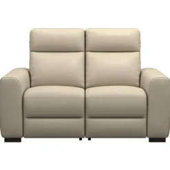 Leen Bakker Bank James elektrisch verstelbaar 2-zits - stof Melbourne - taupe Outlet