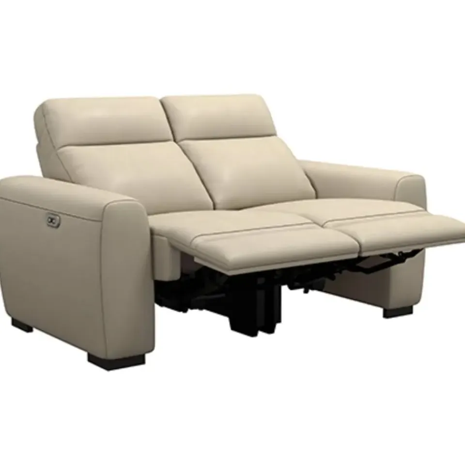 Leen Bakker Bank James elektrisch verstelbaar 2-zits - stof Melbourne - taupe Outlet