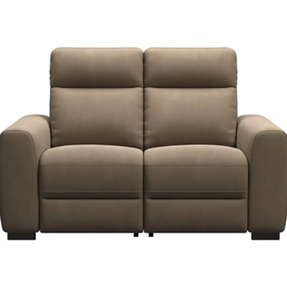 Leen Bakker Bank James elektrisch verstelbaar 2-zits - stof Gaucho - taupe Clearance