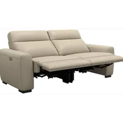 Leen Bakker Bank James elektrisch verstelbaar 3-zits - stof Melbourne - taupe Best