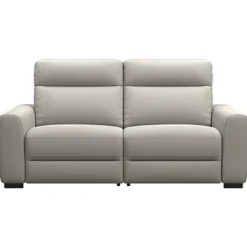 Leen Bakker Bank James elektrisch verstelbaar 3-zits - stof Gaucho - lichtgrijs Outlet