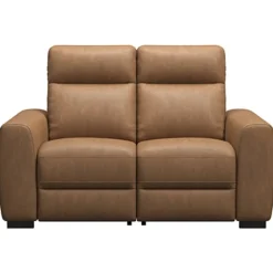 Leen Bakker Bank James elektrisch verstelbaar 2-zits - stof Supple - cognac Sale