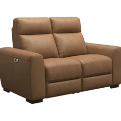 Leen Bakker Bank James elektrisch verstelbaar 2-zits - stof Supple - cognac Sale