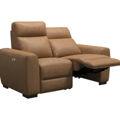 Leen Bakker Bank James elektrisch verstelbaar 2-zits - stof Supple - cognac Sale