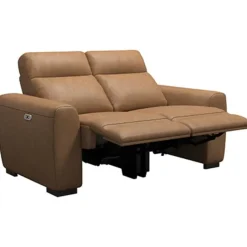 Leen Bakker Bank James elektrisch verstelbaar 2-zits - stof Supple - cognac Sale