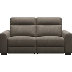 Leen Bakker Bank James elektrisch verstelbaar 3-zits - stof Billy Joe - grijs Best